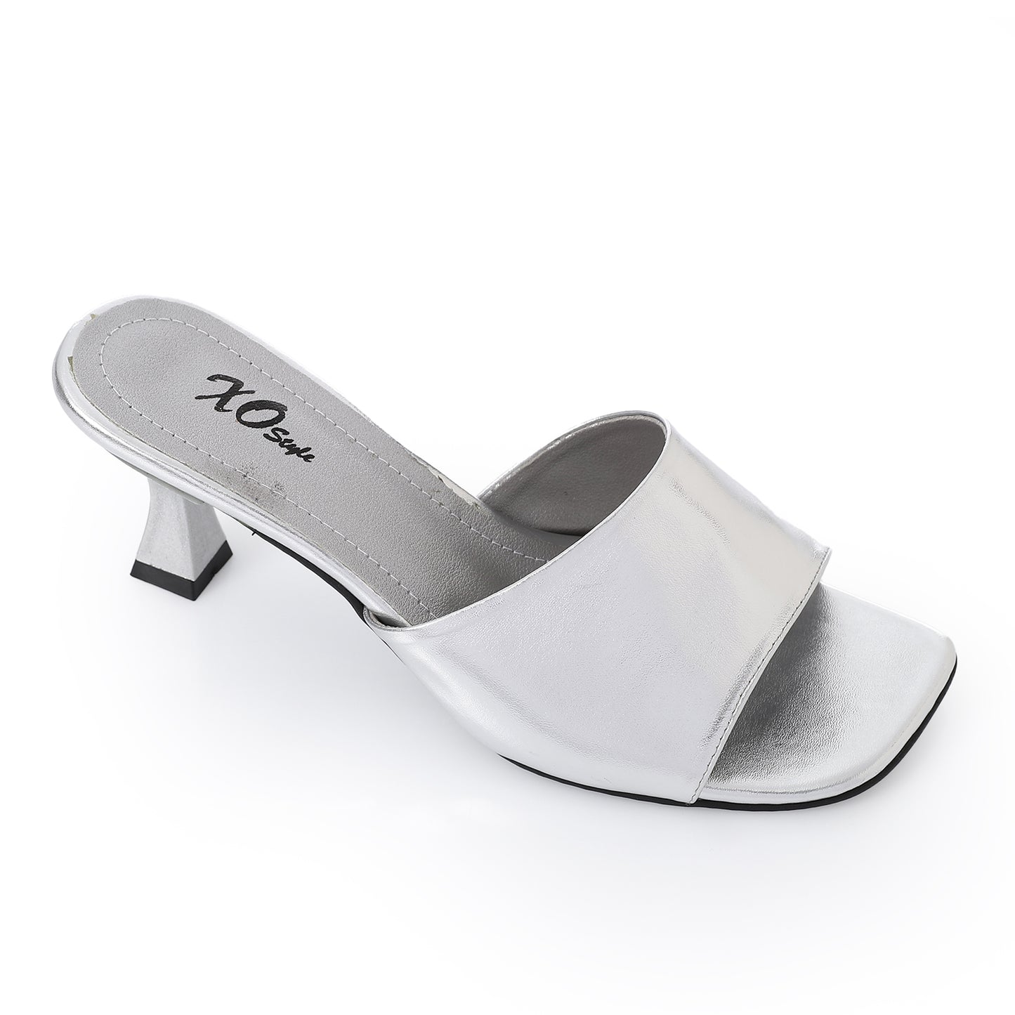 Women’s Heeled Mule – Square Toe Open-Front Design