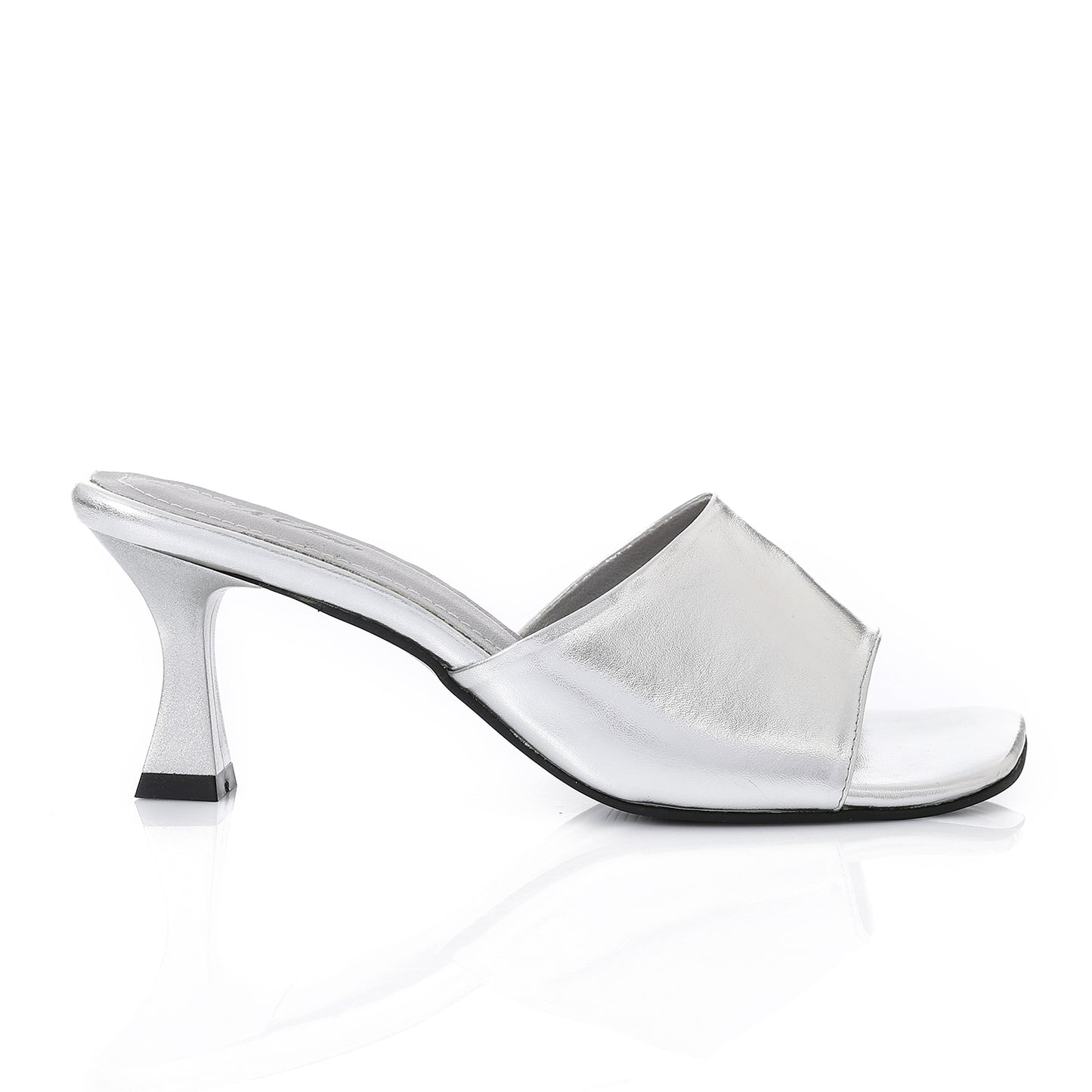 Women’s Heeled Mule – Square Toe Open-Front Design