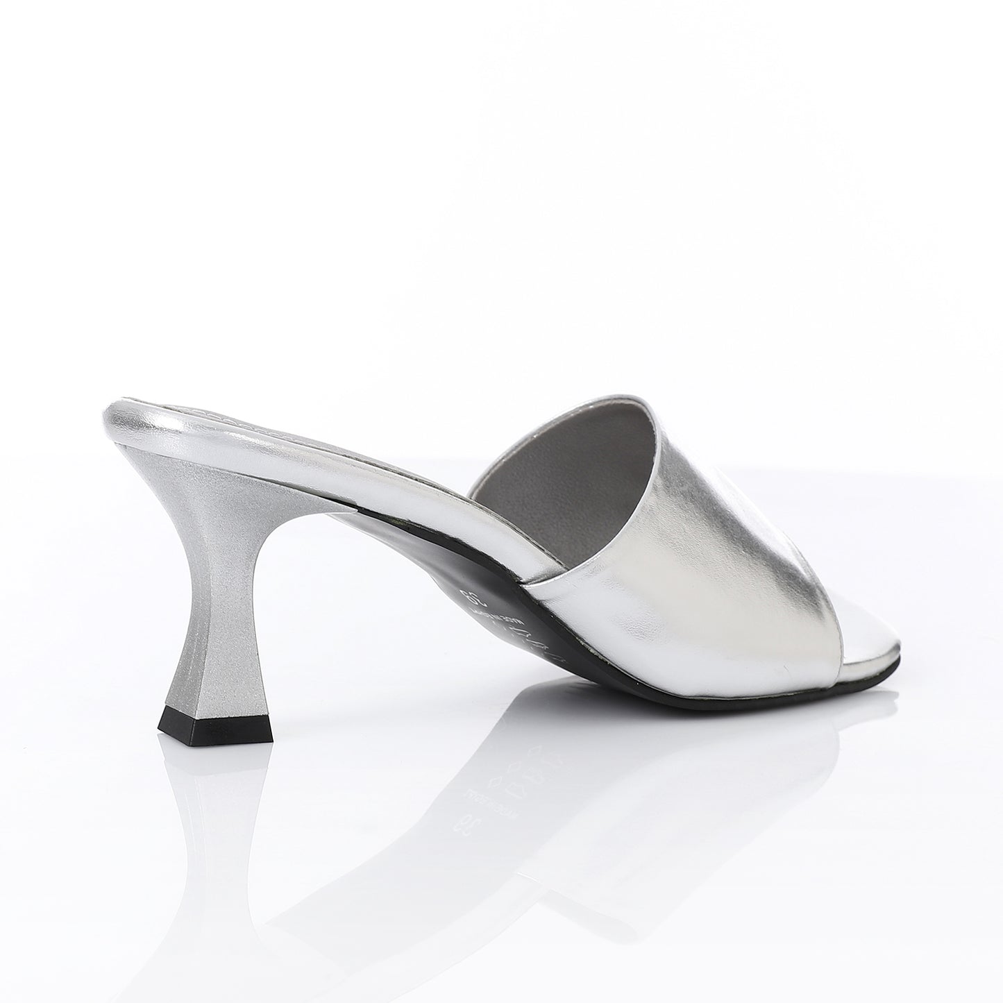 Women’s Heeled Mule – Square Toe Open-Front Design