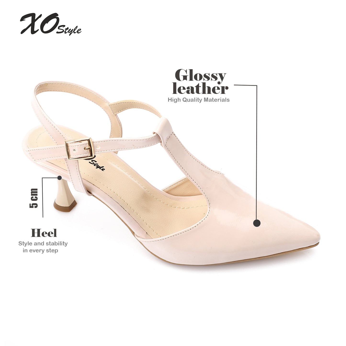 Women’s T-Strap Heeled Shoe
