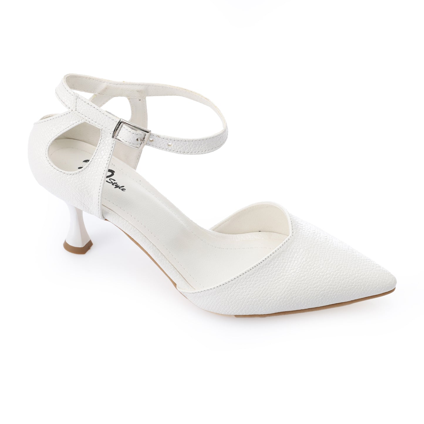 Women's High Heel Mule Sandals 5cm– Elegant Pointed Toe, Faux Leather