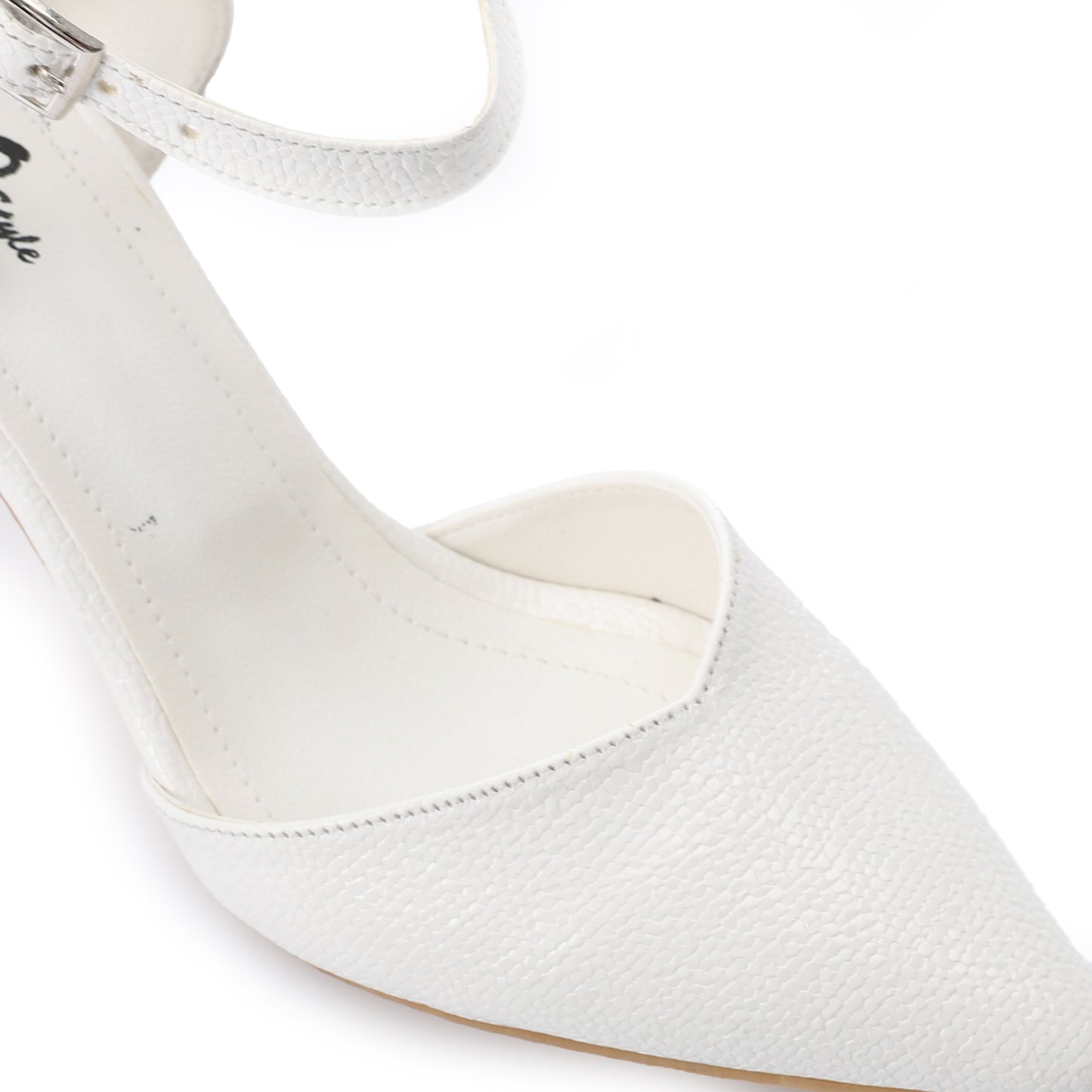 Women's High Heel Mule Sandals 5cm– Elegant Pointed Toe, Faux Leather