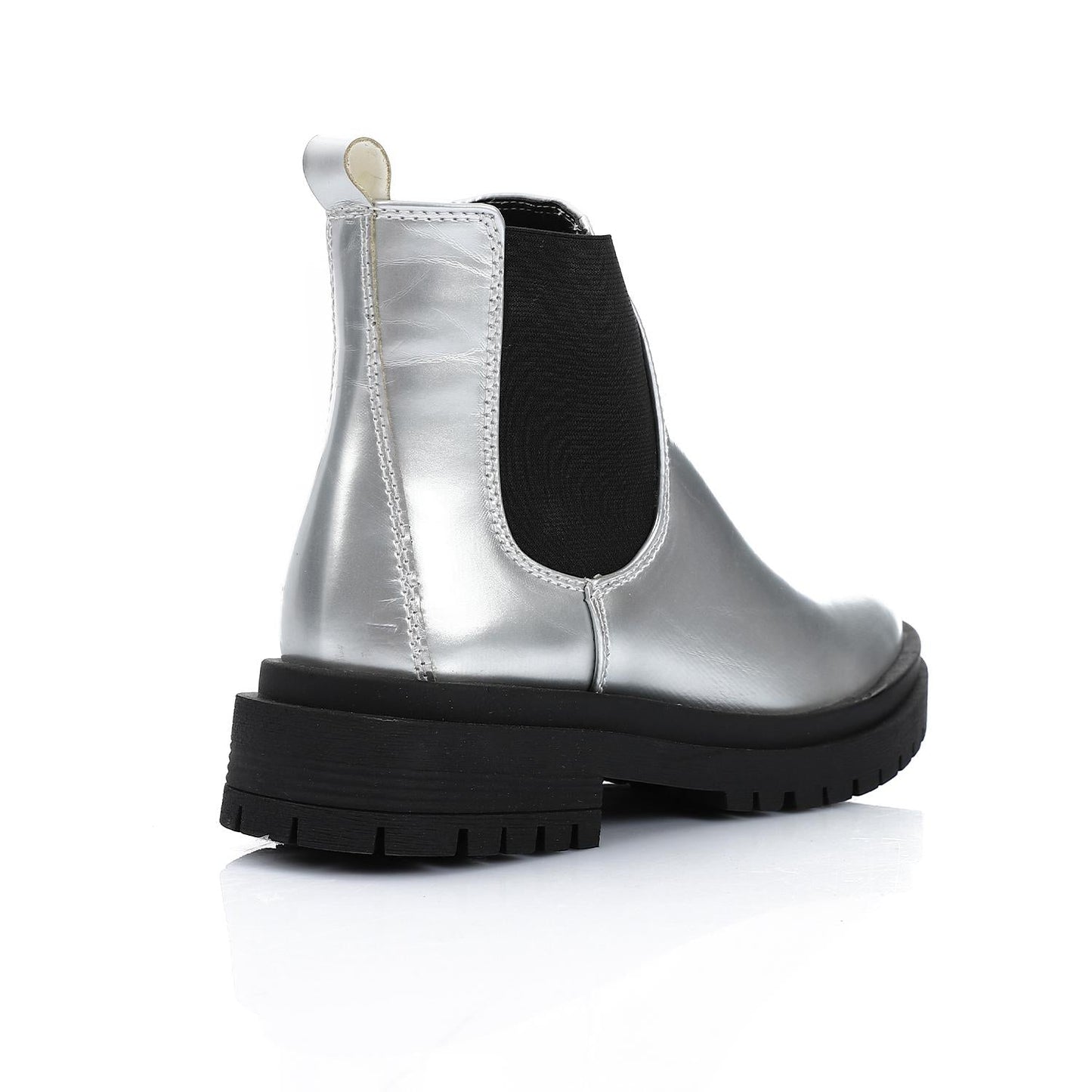 Leather Chelsea Boots - Silver