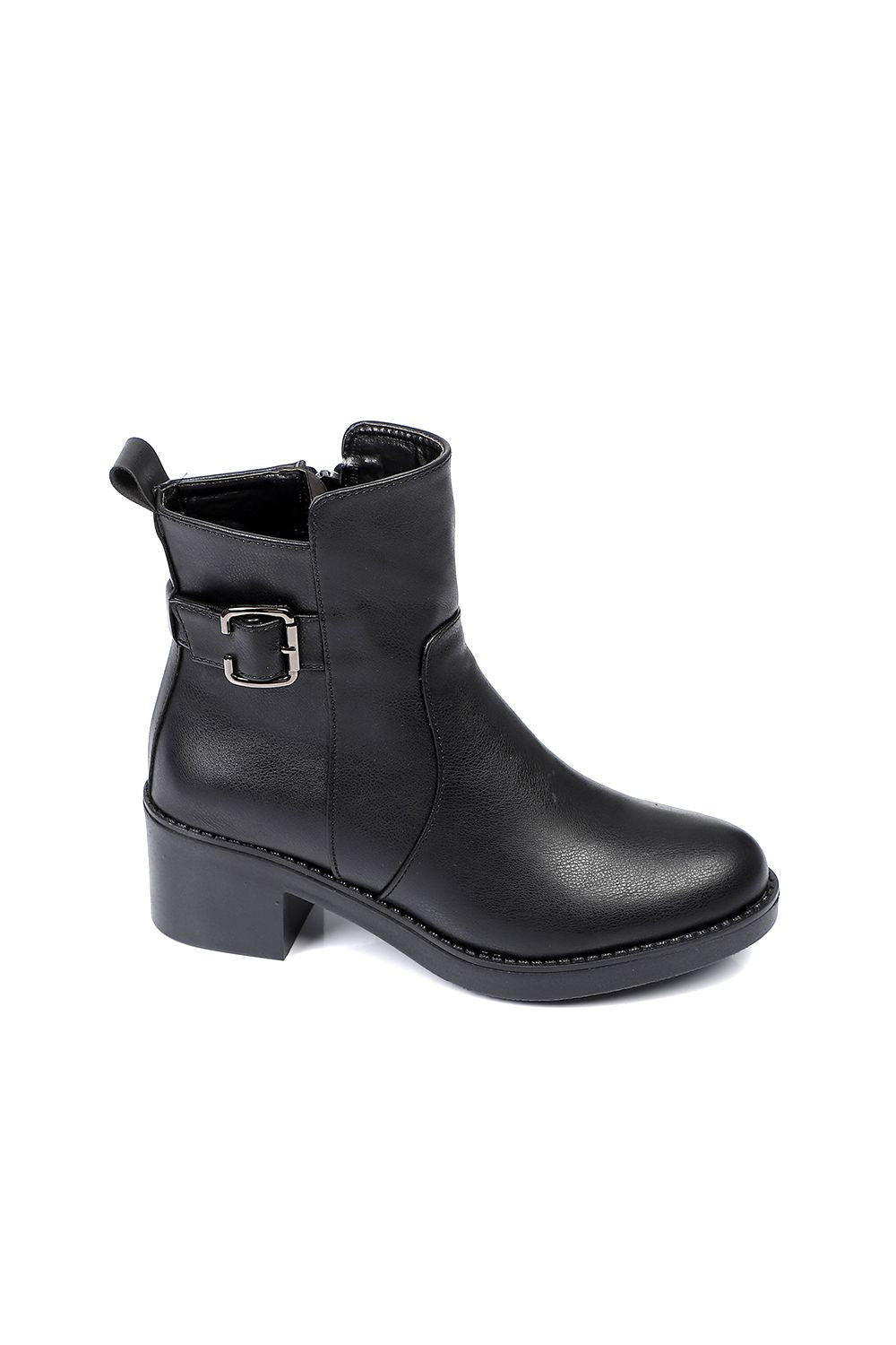 Side Buckle Ankle Boot