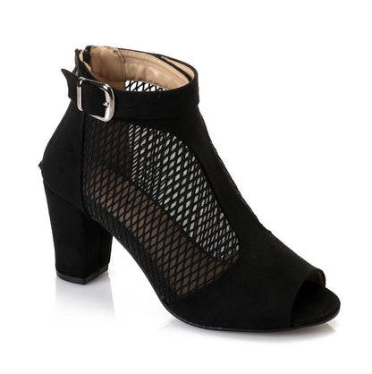 Mesh Side High Heels Sandal