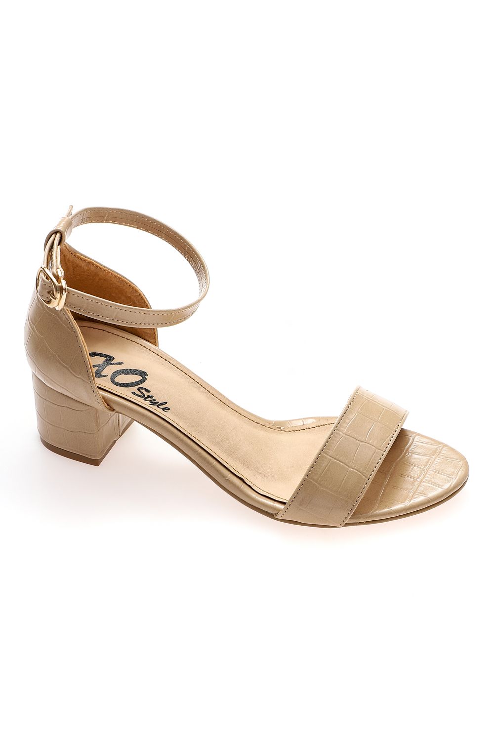 Flocked Leather Sandal