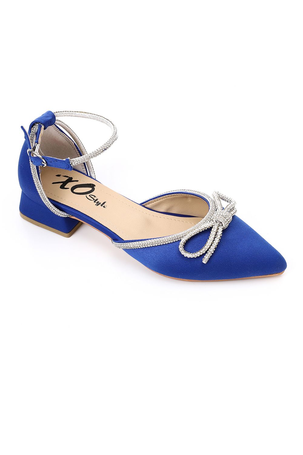 Fashionable Strassed Strap Heeled Shoes