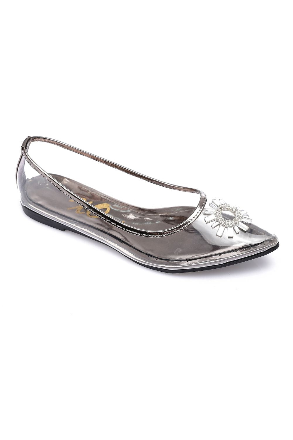 Classy Strass Detailing Flat Shoes