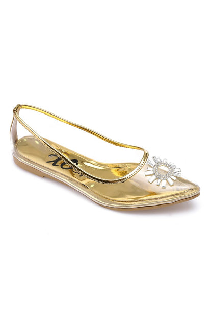 Classy Strass Detailing Flat Shoes