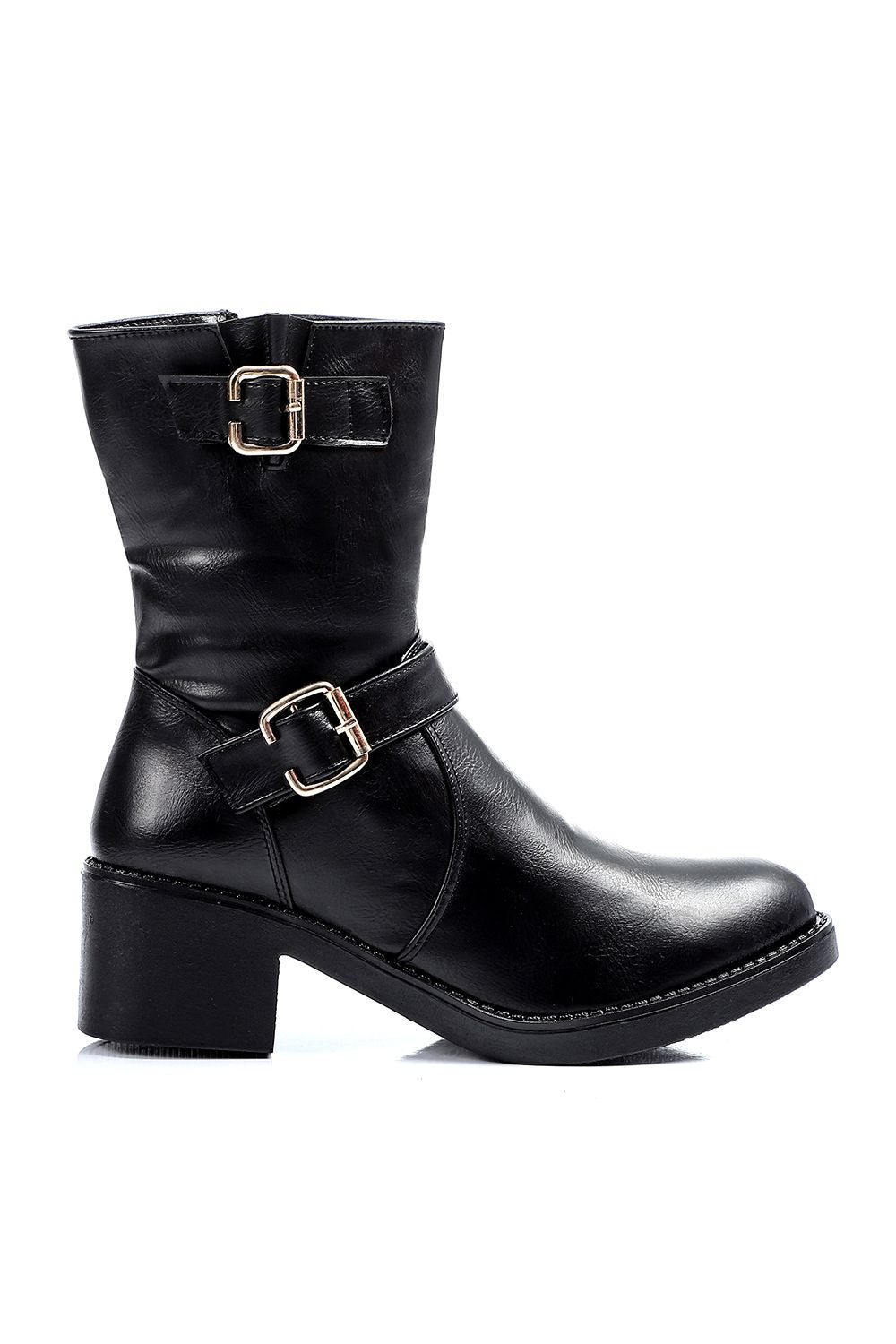 Two Side Buckle Half Boot