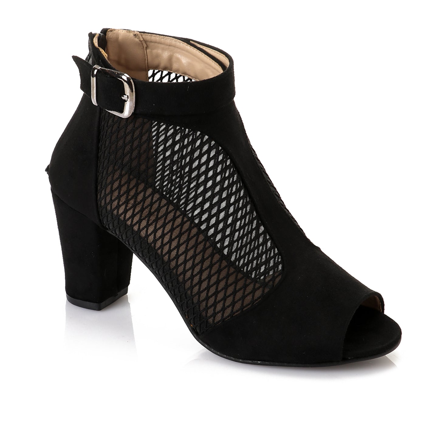 Mesh Side High Heels Sandal