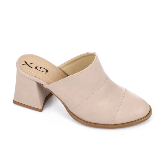 Heeled Slipper Beige 3CM