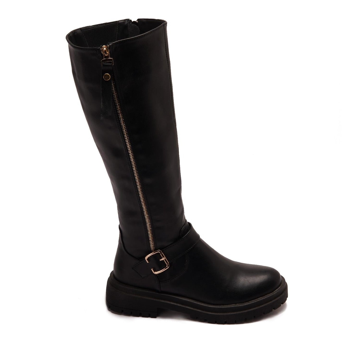 Two Side Zippers Knee High Boot