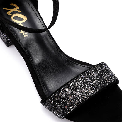 Glittery Heeled Sandal