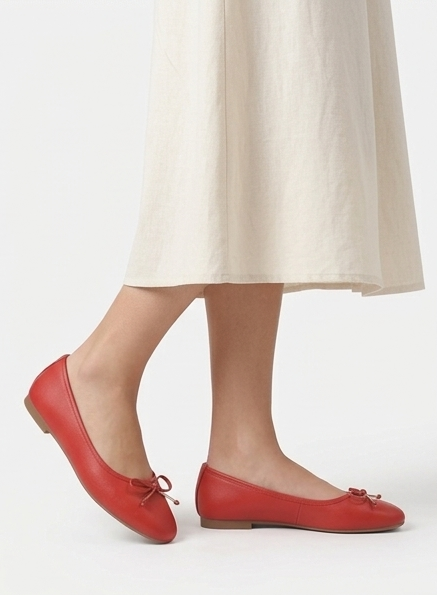 Bow Detail Ballet Flats - 1672