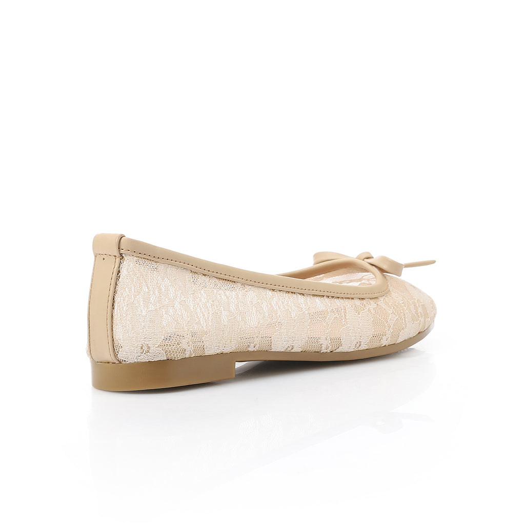 Patent Leather Double Buckled Mary Janes - Beige