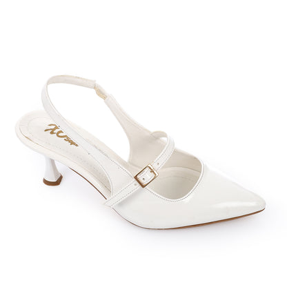 Women’s Patent Heeled Sandal – Double Strap with Gold Buckle