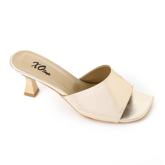 Women’s Heeled Mule – Square Toe Open-Front Design