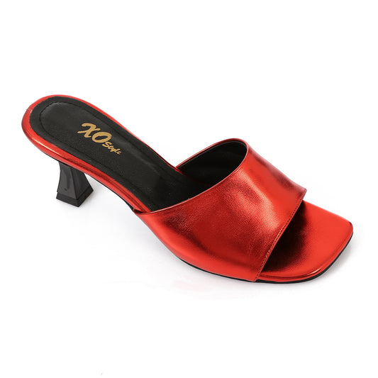 Women’s Heeled Mule – Square Toe Open-Front Design