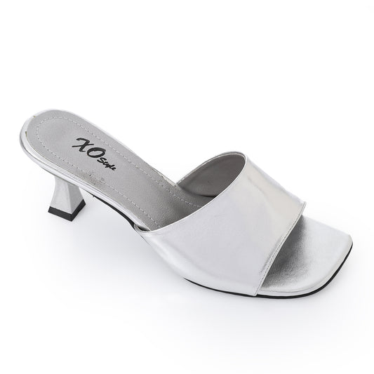 Women’s Heeled Mule – Square Toe Open-Front Design