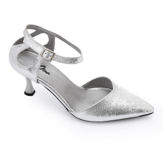 Women's High Heel Mule Sandals 5cm– Elegant Pointed Toe,Faux Leather