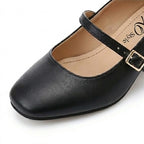 Women’s Block Heel Pumps – Tan Comfortable Elegant.