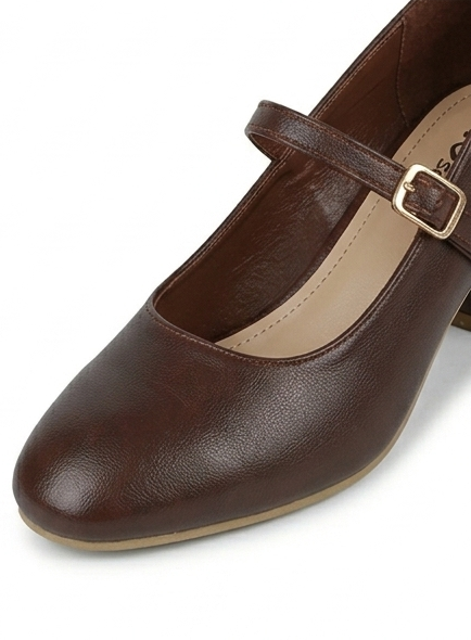 Women’s Block Heel Pumps – Tan Comfortable Elegant.