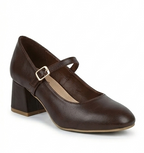 Women’s Block Heel Pumps – Tan Comfortable Elegant.