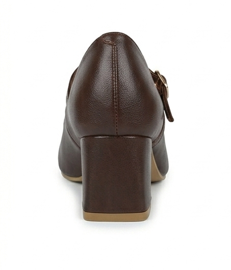 Women’s Block Heel Pumps – Tan Comfortable Elegant.