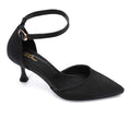 Women's Heeled Shoes With A Pointed Toe And Ankle Strap