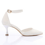 Elegant  Women's Heeled Shoes With A Pointed Toe And Ankle Strap