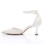 Elegant  Women's Heeled Shoes With A Pointed Toe And Ankle Strap