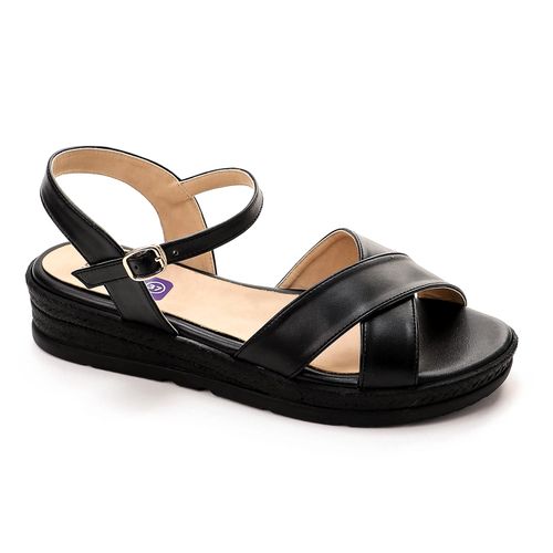 Cross Sandal with Side Buckle