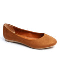 Camel Suede Ballet Flats