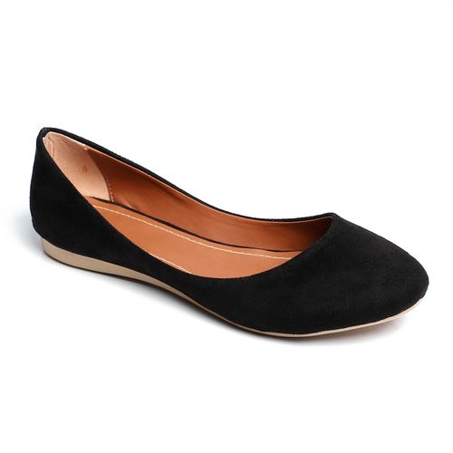 Flat Suede Ballerina