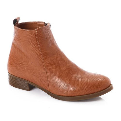 Havan Chic Embossed Leather Boots