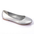 Silver Metallic Ballet Flats