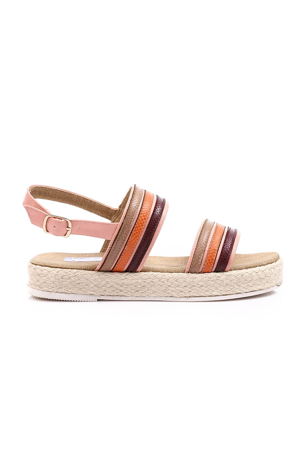 Comfy Striped Leather Sandal