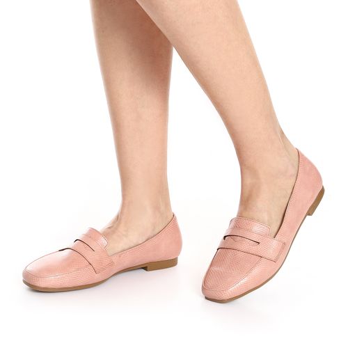 Flocked Leather Ballerina