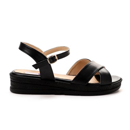 Cross Sandal with Side Buckle