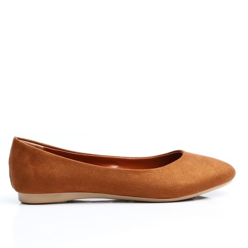 Camel Suede Ballet Flats