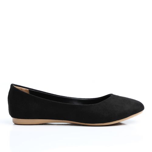Black Suede Ballet Flats