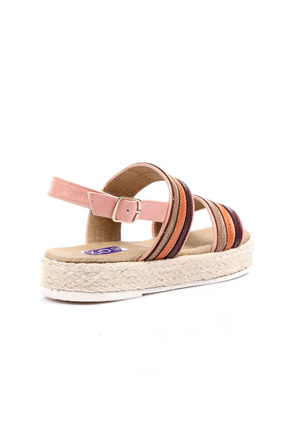 Comfy Striped Leather Sandal