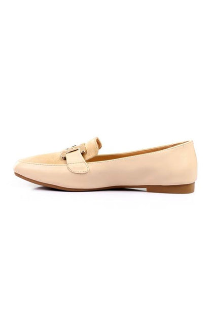 Golden Bow Flat Shoes