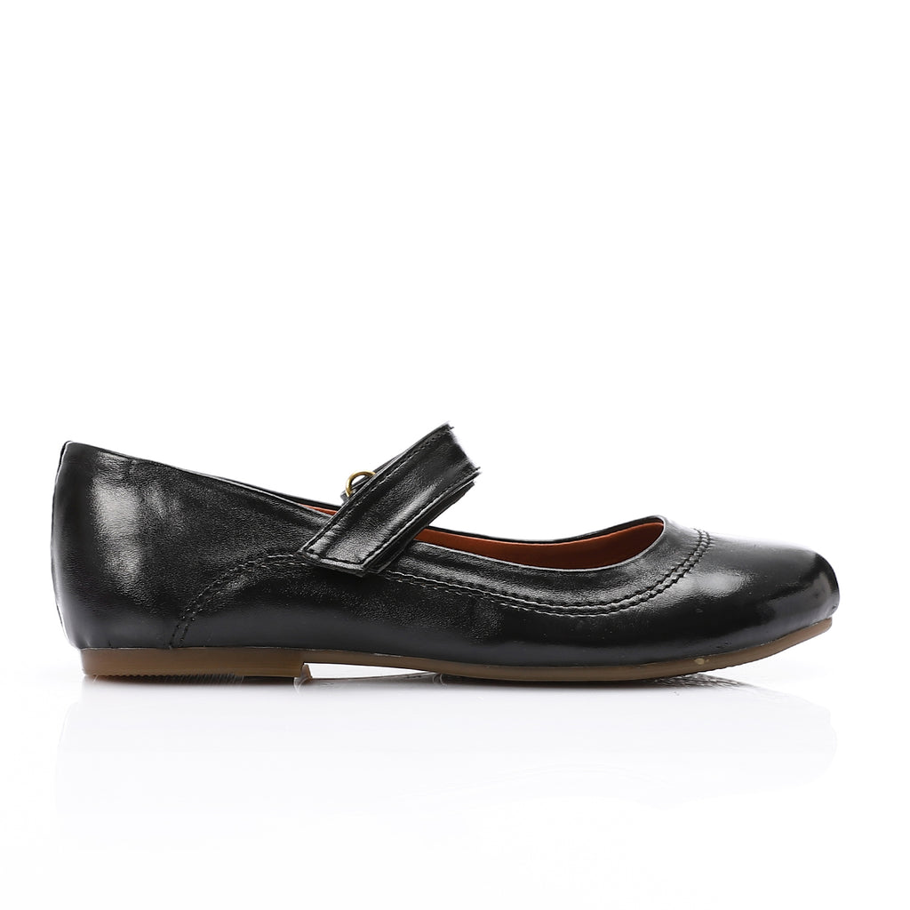 Girls’ Black School Shoes – Classic Mary Jane Flats with Strap
