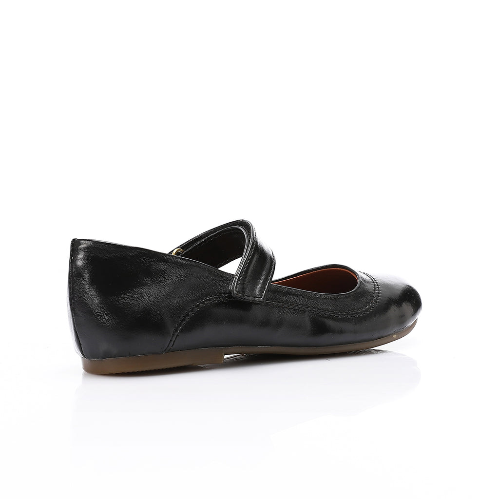 Girls’ Black School Shoes – Classic Mary Jane Flats with Strap