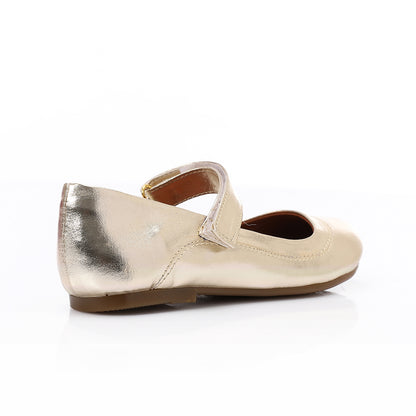 Girls’ Gold Shoes – Classic Mary Jane Flats with Strap