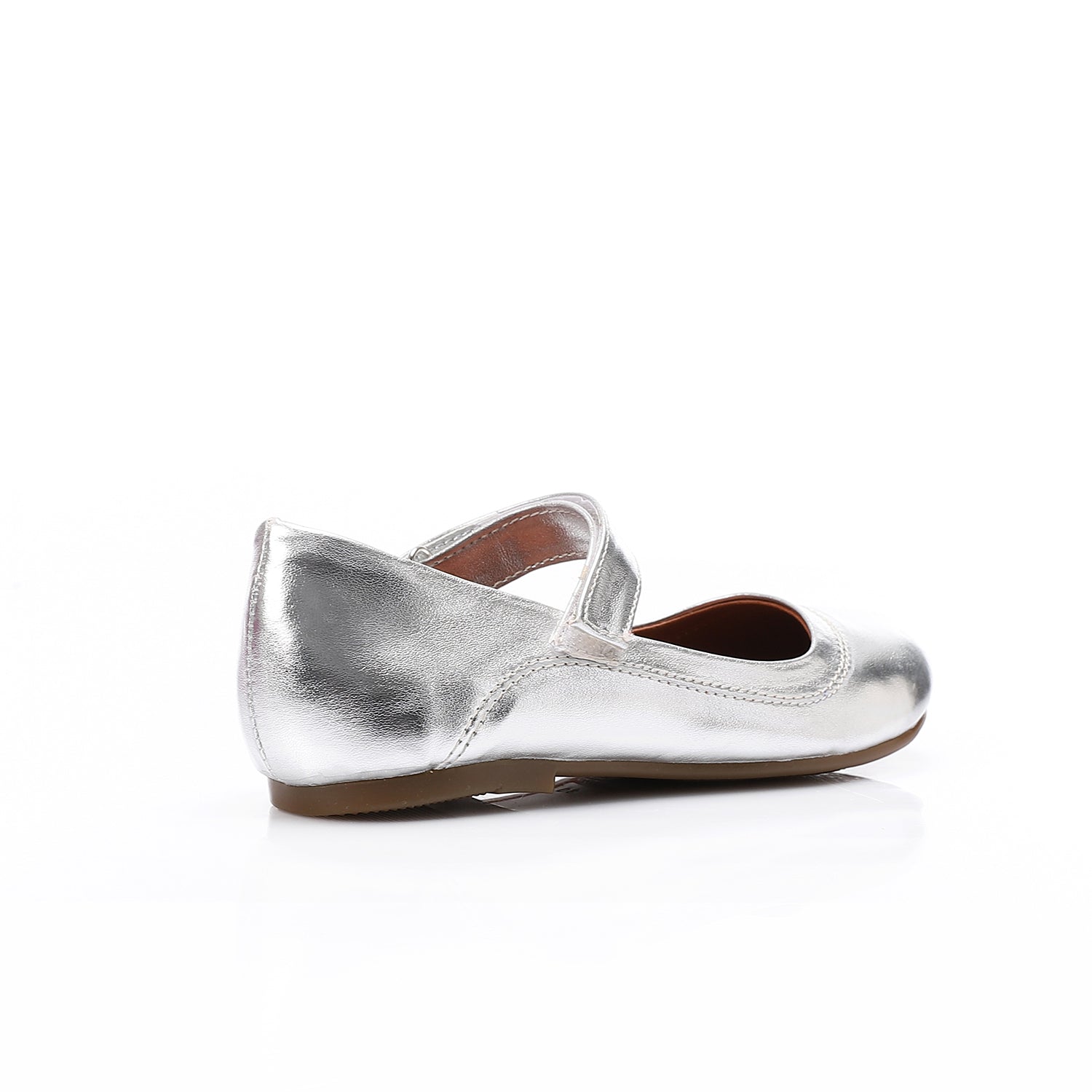 Girls’ Silver Shoes – Classic Mary Jane Flats with Strap