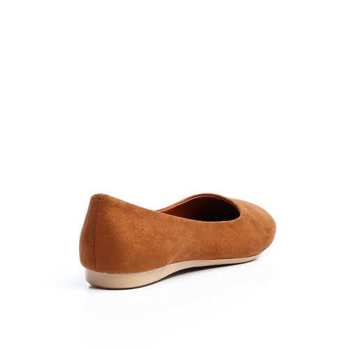 Camel Suede Ballet Flats