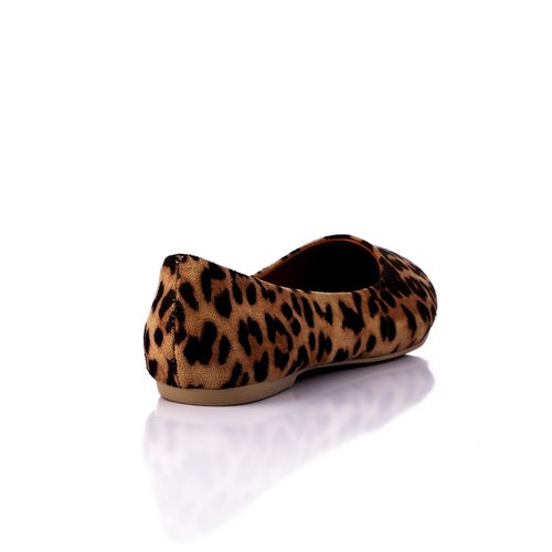 Tiger Suede Ballet Flats